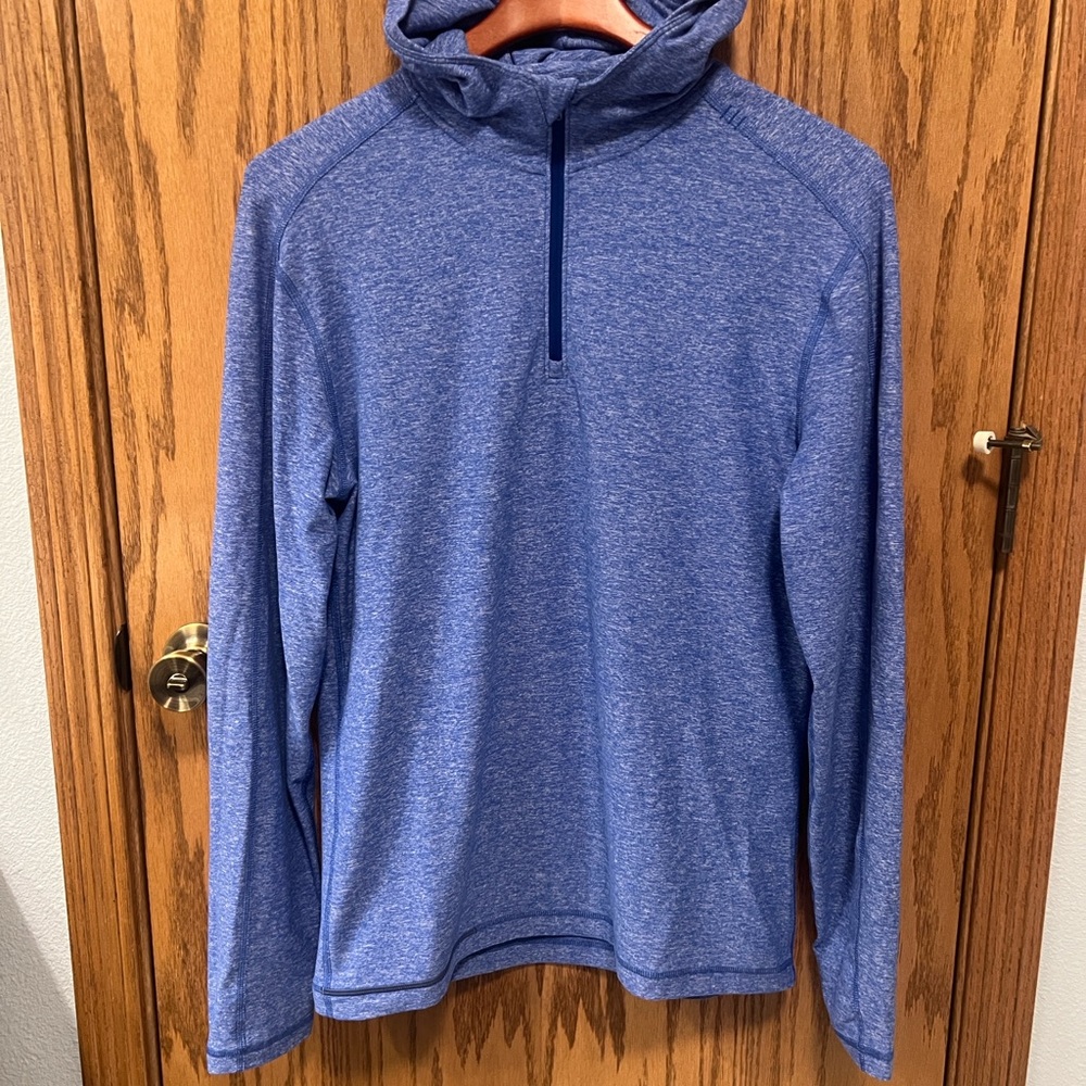Lululemon Athletica Heathered Blue Zip-Up Hoodie